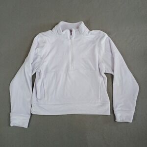 NWT DSG Girls Pullover Velour Longsleeve 1/2 Zip Large (14) Pocket Light Purple